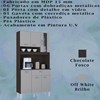 Kit Armario Cozinha 6 Portas 558 Chocolate Off White POQQ