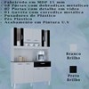 Kit Armario Cozinha 8 Portas 559 Branco Preto POQQ
