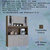 Kit Armario Cozinha 8 Portas 559 Castanha Off White POQQ