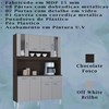 Kit Armario Cozinha 8 Portas 559 Chocolate Off White POQQ