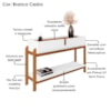 Kit Buffet Aparador 4 Portas 2 Gavetas Lizz Branco Cedro DCASA