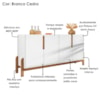 Kit Buffet Aparador 4 Portas 2 Gavetas Lizz Branco Cedro DCASA