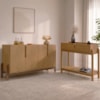 Kit Buffet Aparador 4 Portas 2 Gavetas Lizz Cedro DCASA