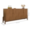 Kit Buffet Aparador 4 Portas 2 Gavetas Lizz Cedro DCASA