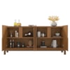Kit Buffet Aparador 4 Portas 2 Gavetas Lizz Cedro DCASA