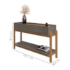Kit Buffet Aparador 4 Portas 2 Gavetas Lizz Cinza Perola Cedro DCASA