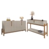 Kit Buffet Aparador 4 Portas 2 Gavetas Lizz Off White Cedro DCASA