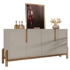 Kit Buffet Aparador 4 Portas 2 Gavetas Lizz Off White Cedro DCASA