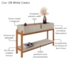 Kit Buffet Aparador 4 Portas 2 Gavetas Lizz Off White Cedro DCASA