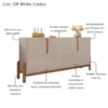 Kit Buffet Aparador 4 Portas 2 Gavetas Lizz Off White Cedro DCASA