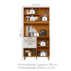 Kit Cozinha 3 Portas 2 Gavetas 92x188 cm Sicilia Piccolo Freijo Off Ripado Frisado POLIMAN