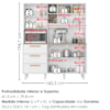 Kit Cozinha 5 Portas 3 Gavetas 161 cm Mari Branco Absoluto ZANZ