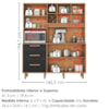 Kit Cozinha 5 Portas 3 Gavetas 161 cm Mari Cinamomo Preto ZANZ