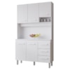 Kit Cozinha 5P 3G 120 cm Vitoria Branco Mobbs