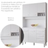 Kit Cozinha 5P 3G 120 cm Vitoria Branco Mobbs