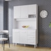 Kit Cozinha 5P 3G 120 cm Vitoria Branco Mobbs