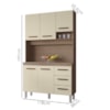 Kit Cozinha 5P 3G 120 cm Vitoria Savana Off White Mobbs