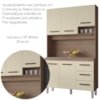 Kit Cozinha 5P 3G 120 cm Vitoria Savana Off White Mobbs
