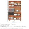 Kit Cozinha 6 Portas 2 Gavetas 120 cm Prisma Cinamomo Preto ZANZ