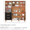 Kit Cozinha 6 Portas 3 Gavetas 182 cm Mari Cinamomo Preto ZANZ