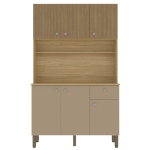 Kit Cozinha 6P 1G 111 cm Style Freijo Vanilla Cp Ripado Freijo KTP Kit Cozinha 6P 1G 111 cm Style Freijo Vanilla Cp Ripado Freijo KTP