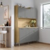 Kit Cozinha 6P 1G 122 cm Genova Freijo Gris KTP