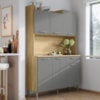 Kit Cozinha 6P 1G 122 cm Genova Freijo Gris KTP