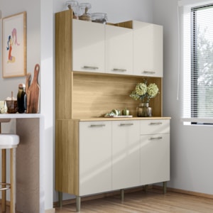 Kit Cozinha 6P 1G 122 cm Genova Freijo Soft KTP