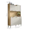 Kit Cozinha 6P 1G 122 cm Genova Freijo Soft KTP
