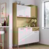 Kit Cozinha 6P 1G 122 cm Genova Freijo Supremo Cp Ripado Freijo KTP