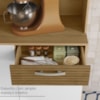 Kit Cozinha 6P 1G 122 cm Genova Freijo Supremo Cp Ripado Freijo KTP
