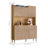 Kit Cozinha 6P 1G 122 cm Genova Freijo Vanilla KTP