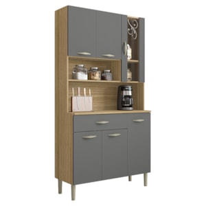 Kit Cozinha 6P 1G 91 cm Golden Freijo Gris KTP