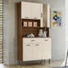Kit Cozinha 6P 1G 91 cm Golden Nogueira Off White KTP