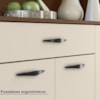 Kit Cozinha 6P 1G 91 cm Golden Nogueira Off White KTP