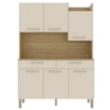 Kit Cozinha 6P 2G 132 cm Modena Freijo Soft KTP