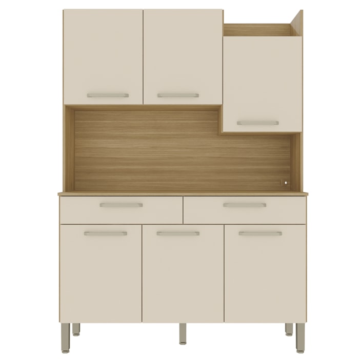 Kit Cozinha 6P 2G 132 cm Modena Freijo Soft KTP