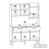 Kit Cozinha 6P 2G 132 cm Modena Freijo Soft KTP