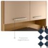 Kit Cozinha 6P 2G 132 cm Modena Freijo Vanilla KTP
