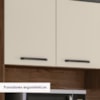 Kit Cozinha 6P 2G 132 cm Modena Nogueira Off White Cp Ripado KTP
