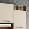 Kit Cozinha 6P 2G 132 cm Modena Nogueira Off White KTP