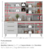 Kit Cozinha 7 Portas 3 Gavetas 208 cm Atria Branco Absoluto ZANZ