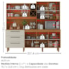 Kit Cozinha 7 Portas 3 Gavetas 208 cm Atria Cinamomo Areia ZANZ