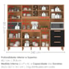 Kit Cozinha 8 Portas 3 Gavetas 242 cm Polar Cinamomo Preto ZANZ