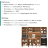 Kit Cozinha 8 Portas 3 Gavetas 242 cm Polar Cinamomo Preto ZANZ