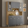 Kit Cozinha 8P 2G 122 cm Golden Freijo Gris KTP