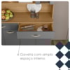 Kit Cozinha 8P 2G 122 cm Golden Freijo Gris KTP