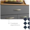 Kit Cozinha 8P 2G 122 cm Golden Freijo Gris KTP