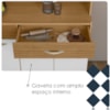 Kit Cozinha 8P 2G 122 cm Golden Freijo Supremo Cp Ripado Freijo KTP