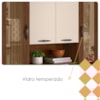 Kit Cozinha 8P 2G 122 cm Golden Nogueira Off White Cp Ripado KTP